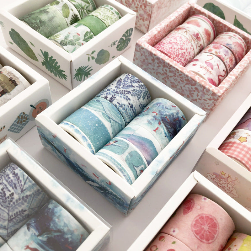 8 Combination Boxed Japanese Paper Journal Tape
