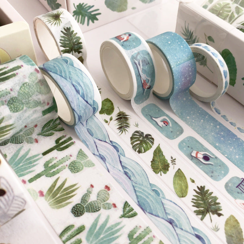 8 Combination Boxed Japanese Paper Journal Tape