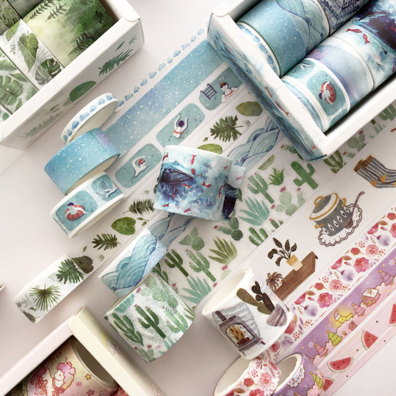 8 Combination Boxed Japanese Paper Journal Tape