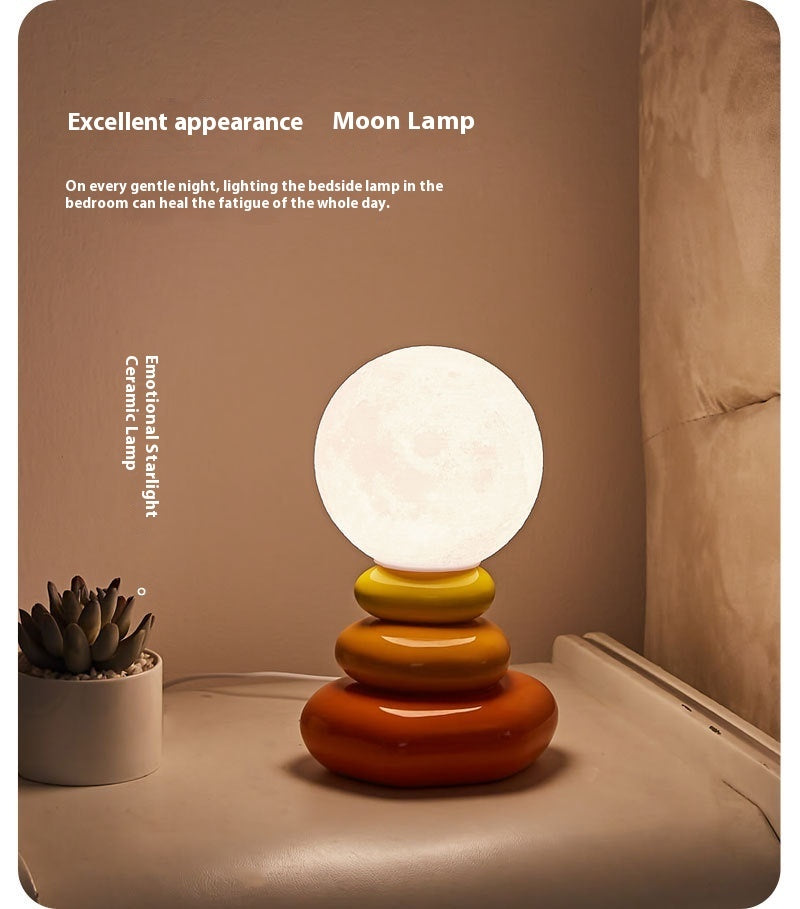 Colourful Pebble Night Lamp for Bedroom