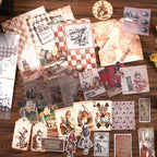 Junk journal retro material mixing package