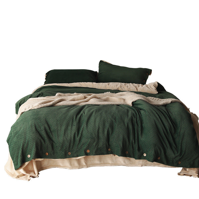 Four-piece Bedding Set - Dark Green