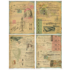 Retro Style Base Material Journal Stickers
