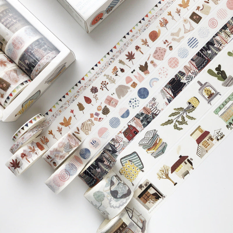 8 Combination Boxed Japanese Paper Journal Tape